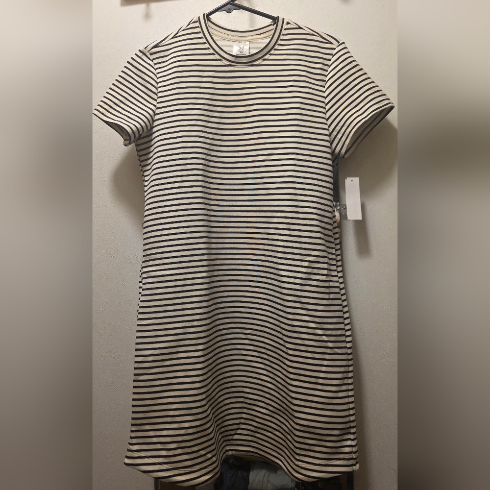 Member's Mark Black and White Striped Dress